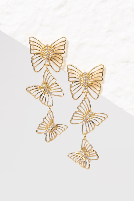 Angie Butterfly Drop Earrings