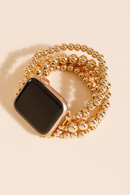 Jenna Gold Bead Smart Watch Band