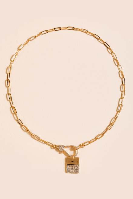 Camile Pave Hook Necklace