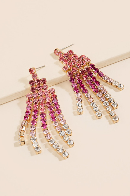 Lydia Gradient Linear Chandelier Earrings