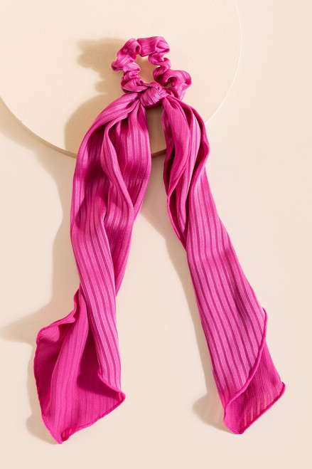 Alicia Satin Stripe Pony Tail Scarf