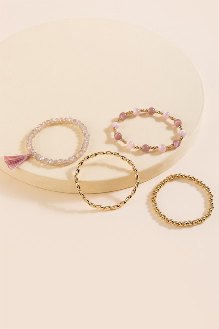 Alissa Cat Eye Beaded Bracelet Set