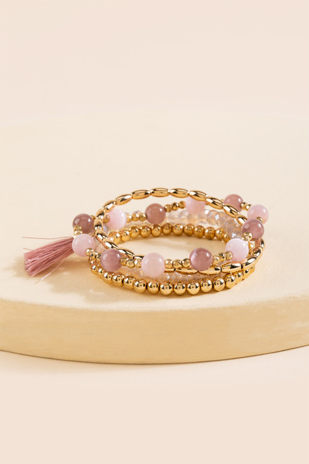 Alissa Cat Eye Beaded Bracelet Set