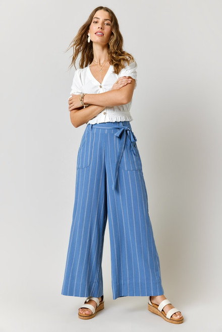 Paulina Stripped Front Tie Pants