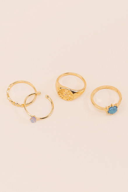 Leanne Opal Ring Set