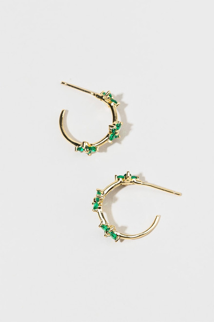 Rosie Delicate CZ Floral Hoops