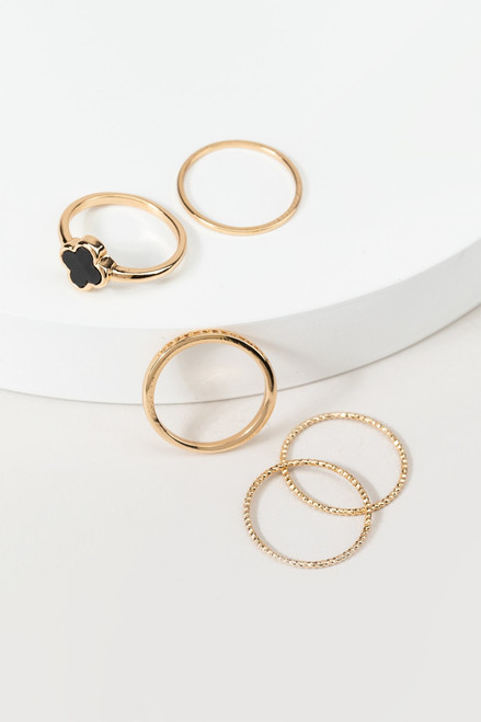 Rocsi Clover Ring Set