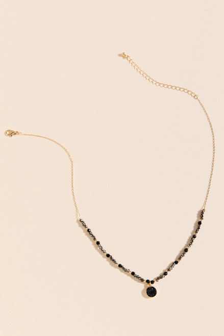Christina Druzy Stone Pendant Necklace