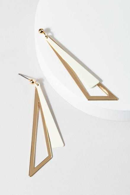 Amelle Matte Acute Triangle Drop Earrings