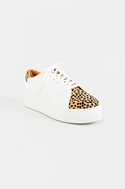 Qupid Animal Print Lace Up Sneaker