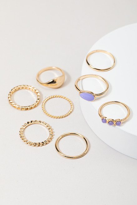Lily Lavender Ring Set