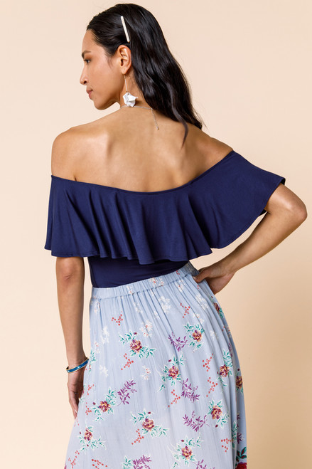 Maia Flounce Off-Shoulder Bodysuit