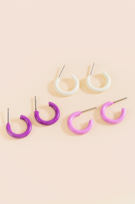 Claudia Huggie Hoop Earring Set