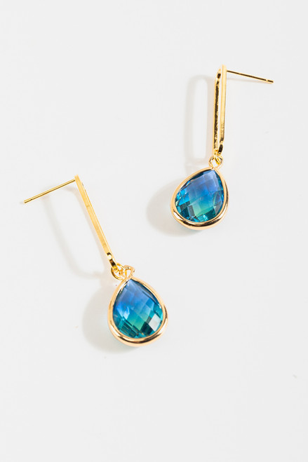 Krystal Charm Teardrop Earrings