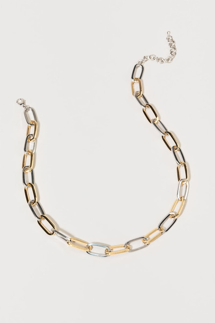 Keira Chunky Two Tone Chain Link Necklace