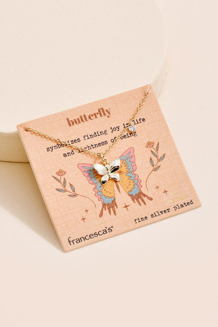 Butterfly Spirit Animal Pendant Necklace