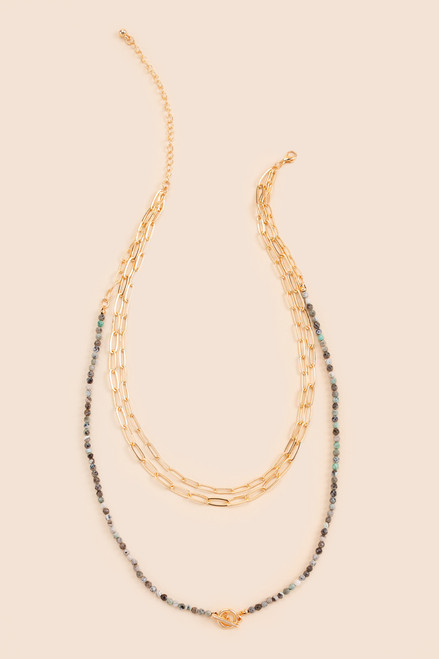 Kylie Semi-Precious Layered Necklace