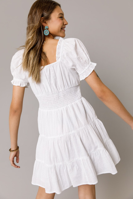 Cidney Smock Waist Mini Dress