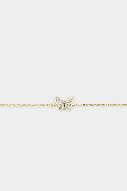 Brianna Pave Butterfly Anklet