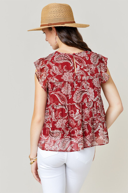 Malissa Lurex Paisley Blouse