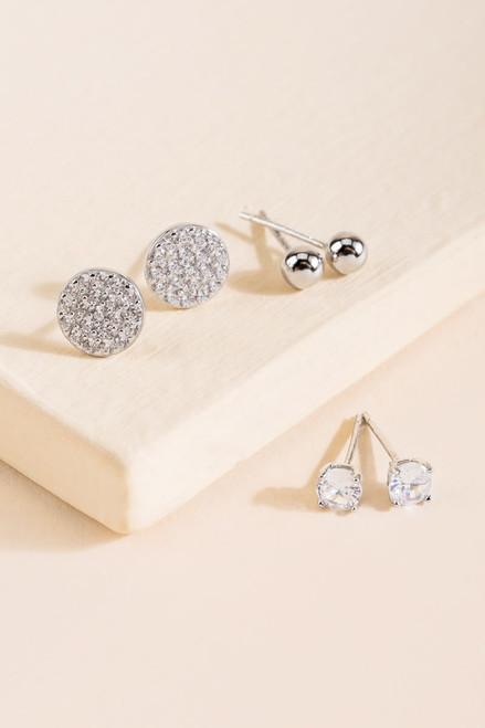 Bella Crystal Stud Earring Set