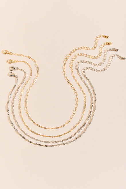 Madison Delicate Layered Chain Necklace Set