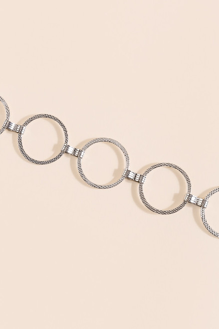 Connie Silver Circle Chain Belt
