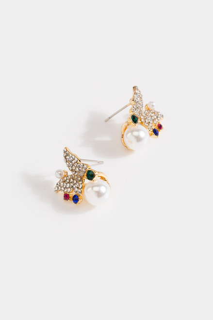 Alexandria Pave Crystal Pearl Stud Earrings