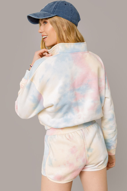 Lea Tie-Dye Half Zip Sweatshirt