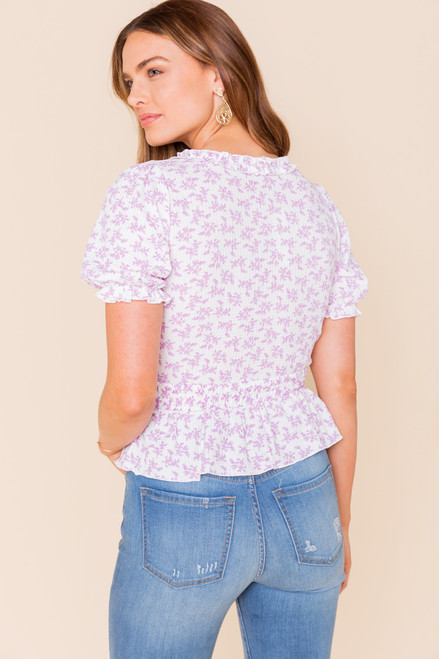 Andrea Floral Puff Sleeve Blouse