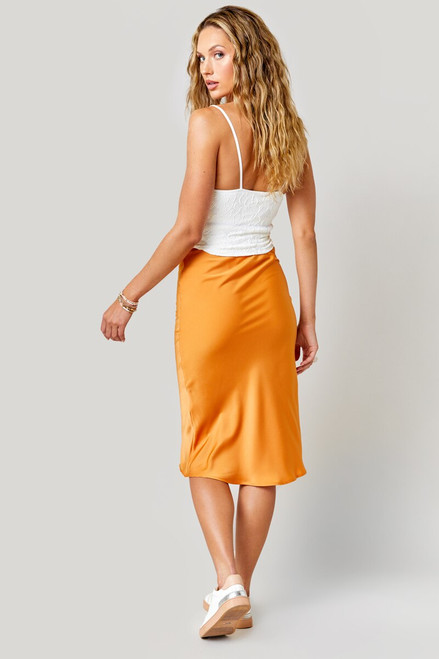 Vivian Satin Midi Skirt