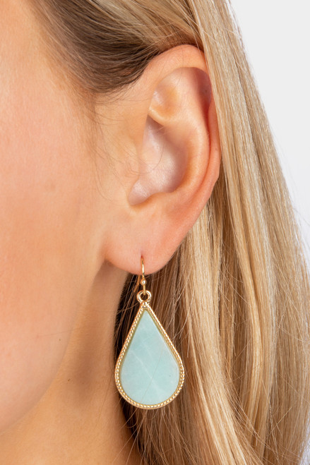 Tiffany Stone Teardrop Earrings