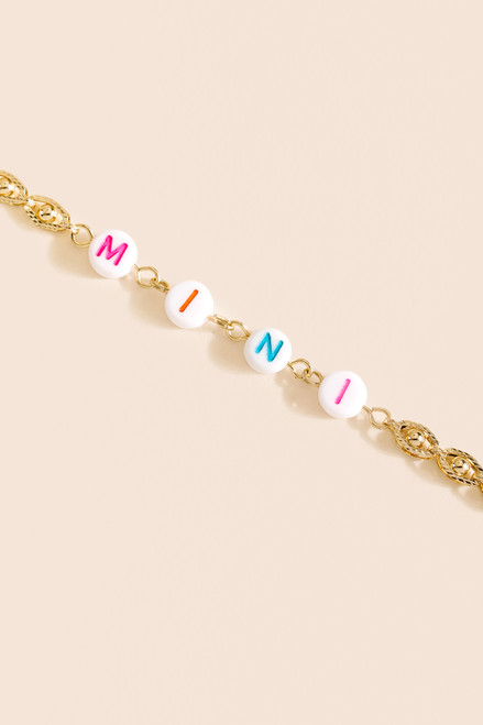 MINI Block Letter Toggle Bracelet