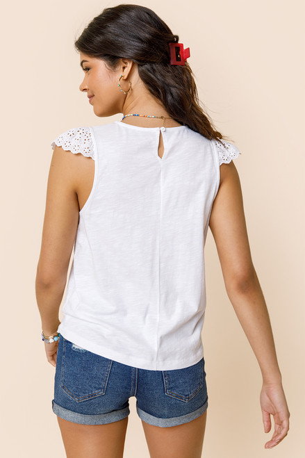 Gertie Ruffle Eyelet Top