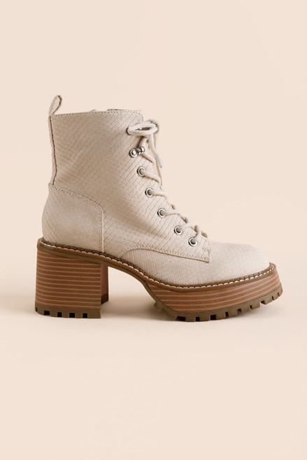 MIA Sian Snake Embossed Combat Boots