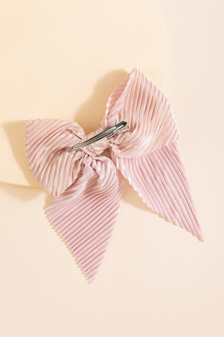 Nina Pink Shimmer Bow Barrette