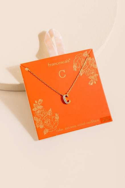 C Initial Delicate Chain Necklace