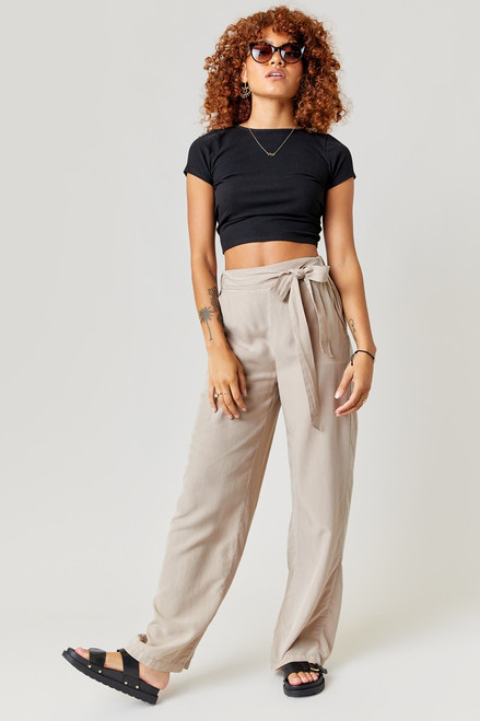 Clara Waist Tie Fluid Pants