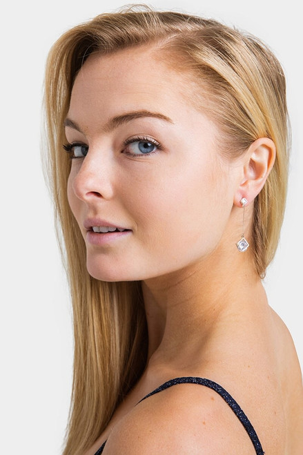 Karlie Floating CZ Linear Earrings