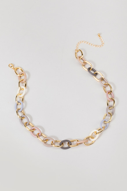 Feona Enamel Chain Link Necklace