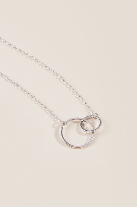 Randi Linked Circles Necklace in Sterling Silver