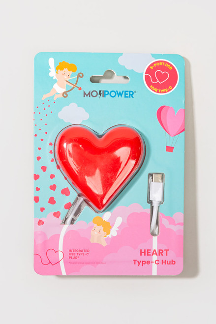 MojiPower Heart USB Hub