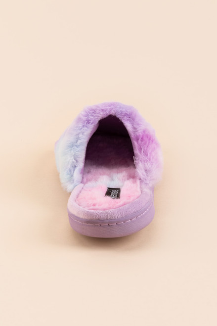 Kensie Tiedye Faux Fur Slippers