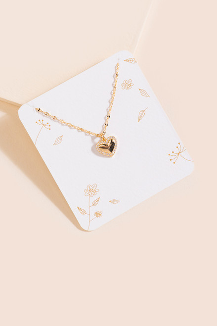 Gisselle Pavé Crystal Heart Pendant Necklace