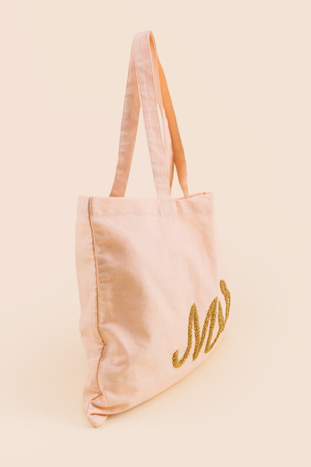 MRS Beaded Canvas Tote