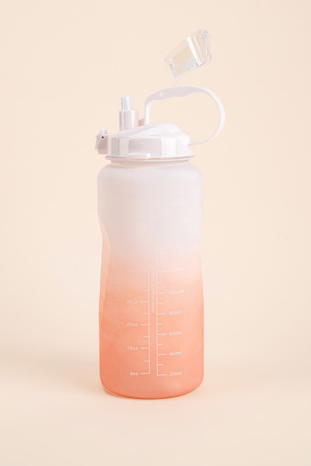 Hydrate Motivational Water Bottle Pink Ombre in 64oz