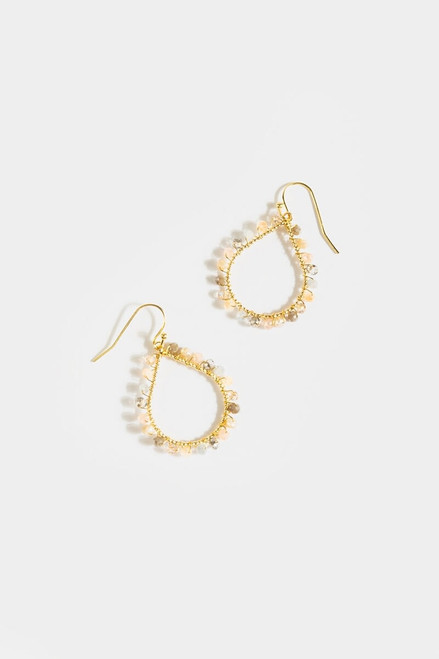 Lunette Stone Teardrop Earrings