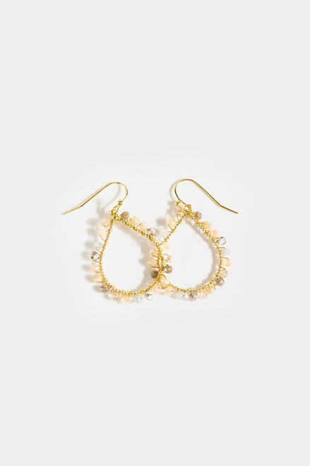 Lunette Stone Teardrop Earrings