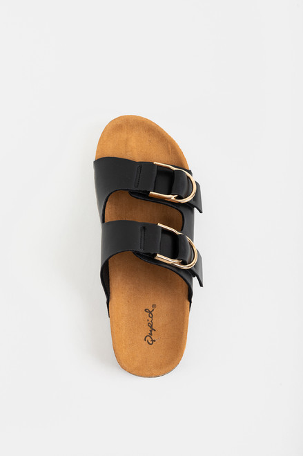 Qupid Luka Double Buckle Sandal