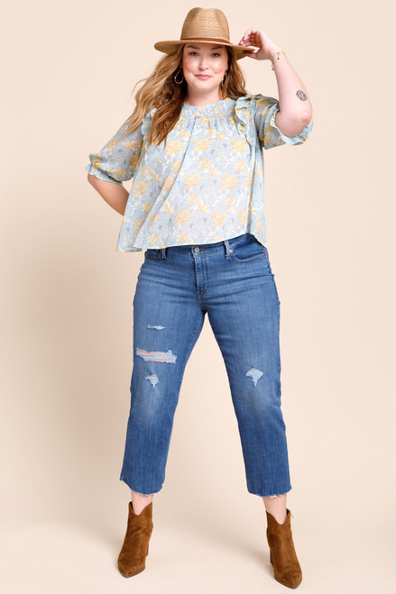 Shellie Floral Ruffled Blouse